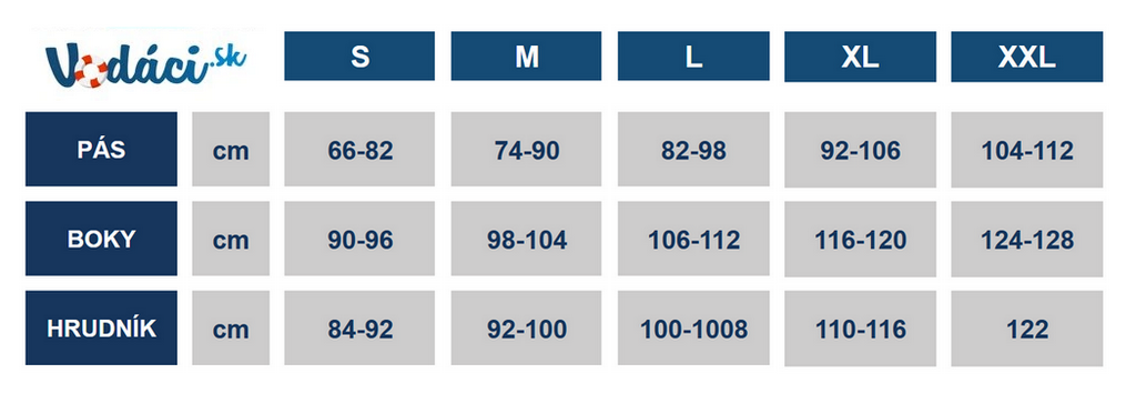 Hiko Yetti V2 teply oblek tabulka velkosti